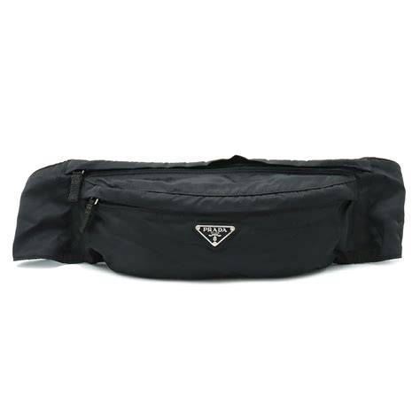 prada waist pouch va0252 black|Prada waist bag real real.